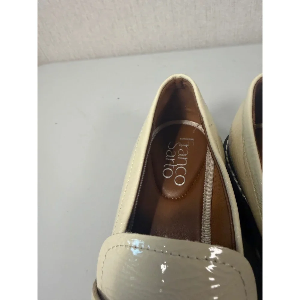 Franco Sarto Balin Chunky Lug Sole Loafers‎ Putty Platform Penny Shoes 6.5M